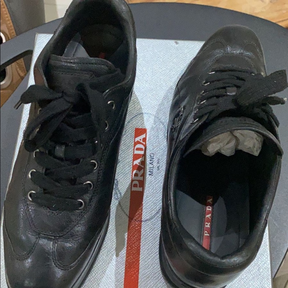 Prada black sneakers size EU 39